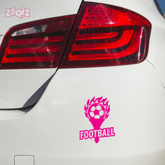 Football Ball Silhouette Car Sticker | Scratch-Resistant Vinyl