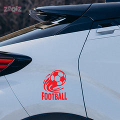 Football Logo Car Sticker – Scratch-Resistant Exterior Vinyl