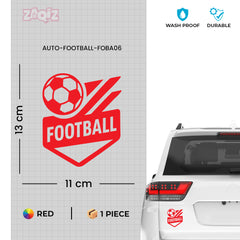 Football Ball Car Sticker | Heatproof & Fade-Proof Vinyl