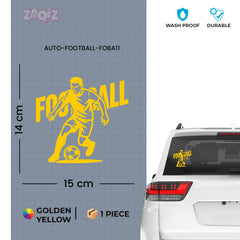 Football Player Graphic Car Sticker | High-Quality Outdoor Vinyl