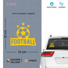 Football Graphic Car Sticker | Fade-Proof Vinyl Decal