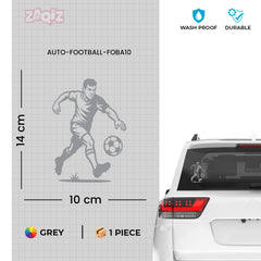 Football Player Vinyl Car Sticker – Weatherproof Rear Glass Decal