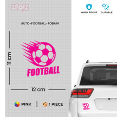 Minimal Football Ball Car Sticker – Clean Sport Vinyl