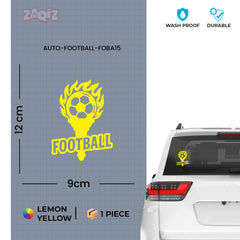 Football Ball Silhouette Car Sticker | Scratch-Resistant Vinyl