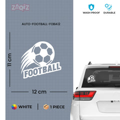 Premium Football Ball Car Decal | Weatherproof Rear Windshield Sticker