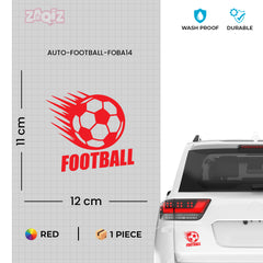 Minimal Football Ball Car Sticker – Clean Sport Vinyl