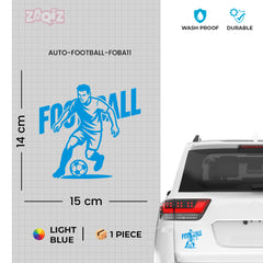 Football Player Graphic Car Sticker | High-Quality Outdoor Vinyl