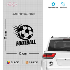 Minimal Football Ball Car Sticker – Clean Sport Vinyl