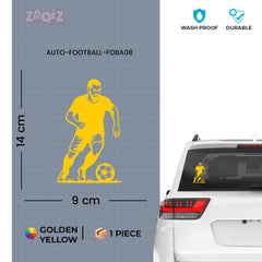 Football Player Car Sticker – High-Quality Vinyl for Vehicles