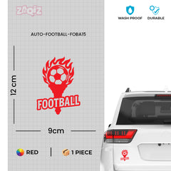 Football Ball Silhouette Car Sticker | Scratch-Resistant Vinyl
