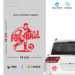 Football Silhouette Car Decal | Waterproof White Vinyl Sports Sticker