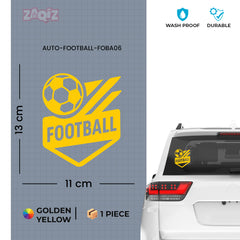 Football Ball Car Sticker | Heatproof & Fade-Proof Vinyl