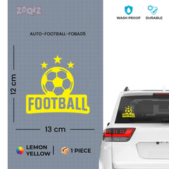Football Graphic Car Sticker | Fade-Proof Vinyl Decal