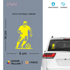Football Player Car Sticker – High-Quality Vinyl for Vehicles
