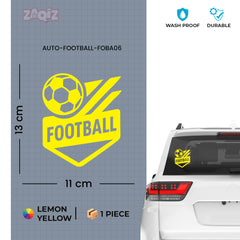 Football Ball Car Sticker | Heatproof & Fade-Proof Vinyl