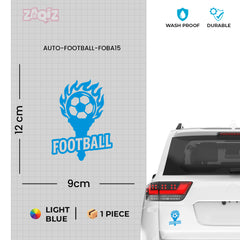 Football Ball Silhouette Car Sticker | Scratch-Resistant Vinyl