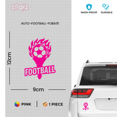 Football Ball Silhouette Car Sticker | Scratch-Resistant Vinyl