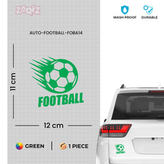 Minimal Football Ball Car Sticker – Clean Sport Vinyl