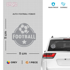 Football Car Sticker – Flying Ball White Vinyl Decal for Rear Windshield