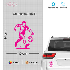 Football Player Vinyl Car Sticker – Weatherproof Rear Glass Decal