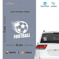 Minimal Football Ball Car Sticker – Clean Sport Vinyl