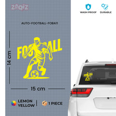 Football Player Graphic Car Sticker | High-Quality Outdoor Vinyl