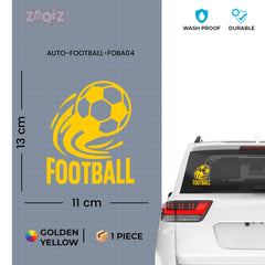Football Logo Car Sticker – Scratch-Resistant Exterior Vinyl