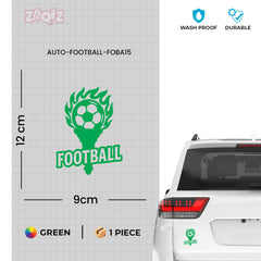 Football Ball Silhouette Car Sticker | Scratch-Resistant Vinyl