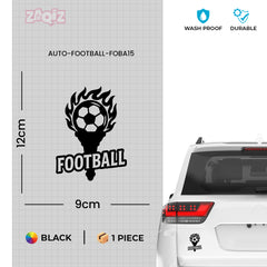 Football Ball Silhouette Car Sticker | Scratch-Resistant Vinyl