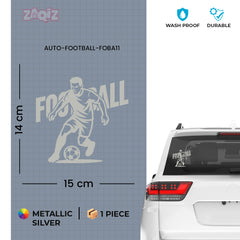 Football Player Graphic Car Sticker | High-Quality Outdoor Vinyl