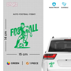Football Player Graphic Car Sticker | High-Quality Outdoor Vinyl