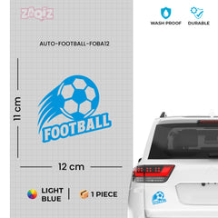 Premium Football Ball Car Decal | Weatherproof Rear Windshield Sticker