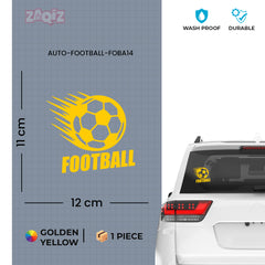 Minimal Football Ball Car Sticker – Clean Sport Vinyl