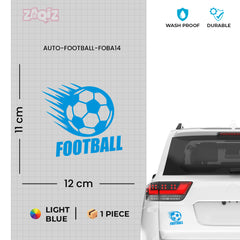 Minimal Football Ball Car Sticker – Clean Sport Vinyl