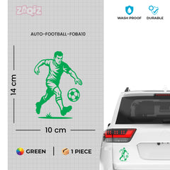 Football Player Vinyl Car Sticker – Weatherproof Rear Glass Decal