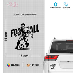 Football Player Graphic Car Sticker | High-Quality Outdoor Vinyl