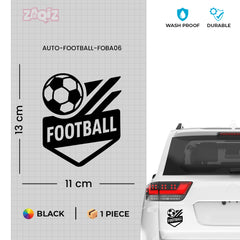 Football Ball Car Sticker | Heatproof & Fade-Proof Vinyl
