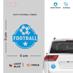 Football Car Sticker – Flying Ball White Vinyl Decal for Rear Windshield