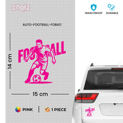 Football Player Graphic Car Sticker | High-Quality Outdoor Vinyl