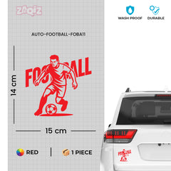 Football Player Graphic Car Sticker | High-Quality Outdoor Vinyl