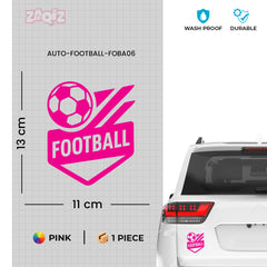 Football Ball Car Sticker | Heatproof & Fade-Proof Vinyl