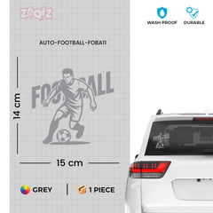Football Player Graphic Car Sticker | High-Quality Outdoor Vinyl