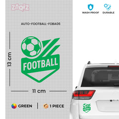 Football Ball Car Sticker | Heatproof & Fade-Proof Vinyl