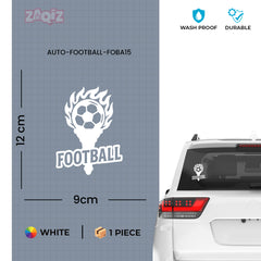 Football Ball Silhouette Car Sticker | Scratch-Resistant Vinyl