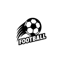 Premium Football Ball Car Decal | Weatherproof Rear Windshield Sticker