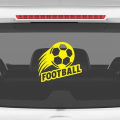 Premium Football Ball Car Decal | Weatherproof Rear Windshield Sticker
