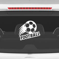 Premium Football Ball Car Decal | Weatherproof Rear Windshield Sticker