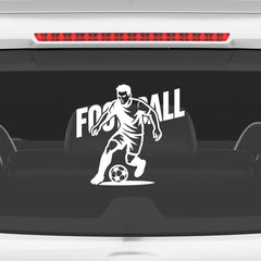 Football Player Graphic Car Sticker | High-Quality Outdoor Vinyl