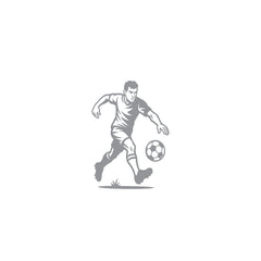 Football Player Vinyl Car Sticker – Weatherproof Rear Glass Decal