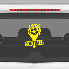 Football Ball Silhouette Car Sticker | Scratch-Resistant Vinyl
